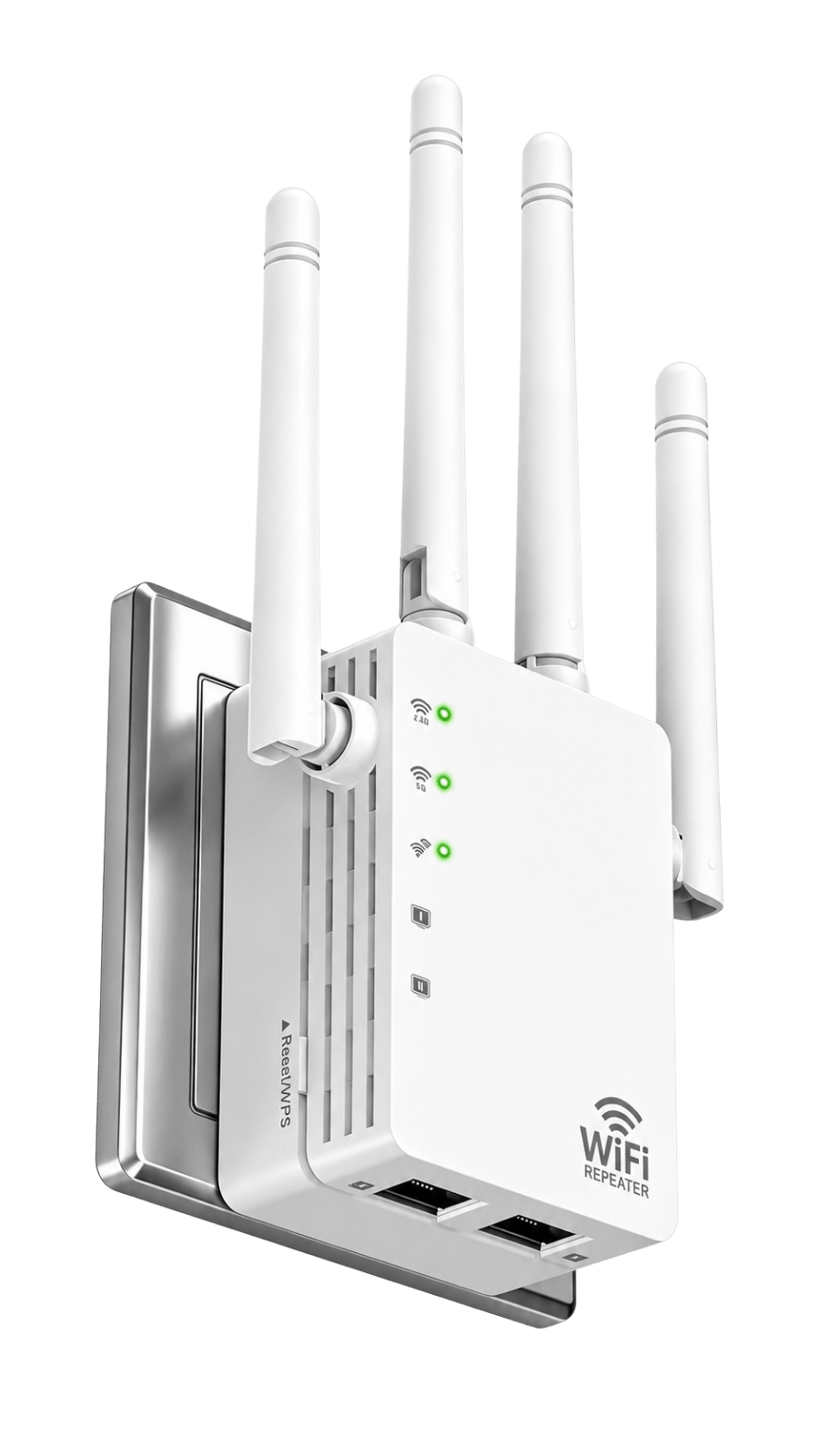 RAGOAT SignalMax 1200 white dual-band WiFi extender front view