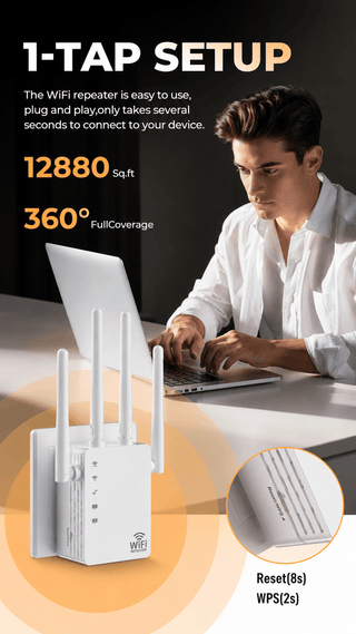 RAGOAT SignalMax 1200 WiFi extender for apartment dead zones