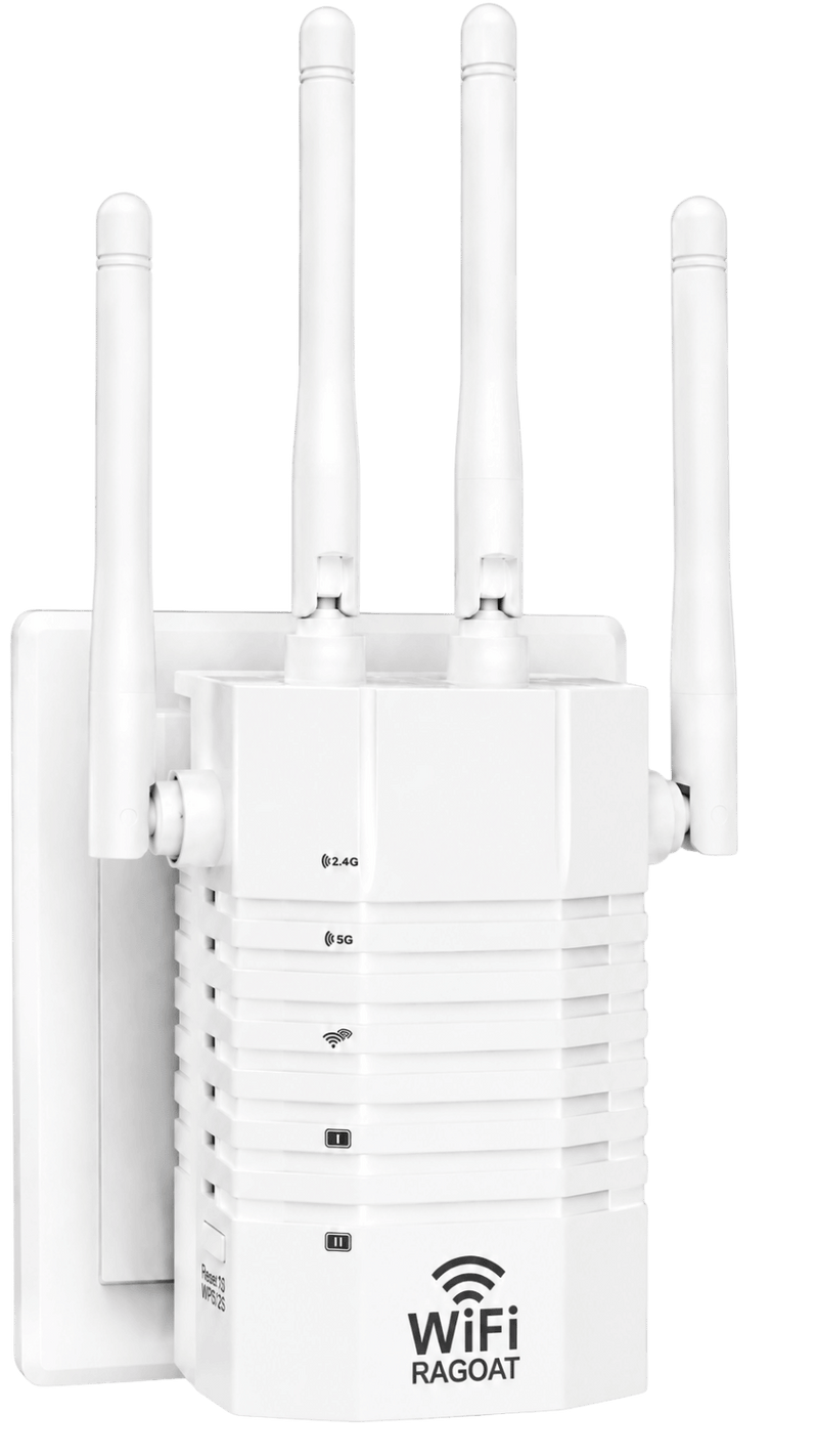 RAGOAT SignalMax 1200 dual-band WiFi range extender front view